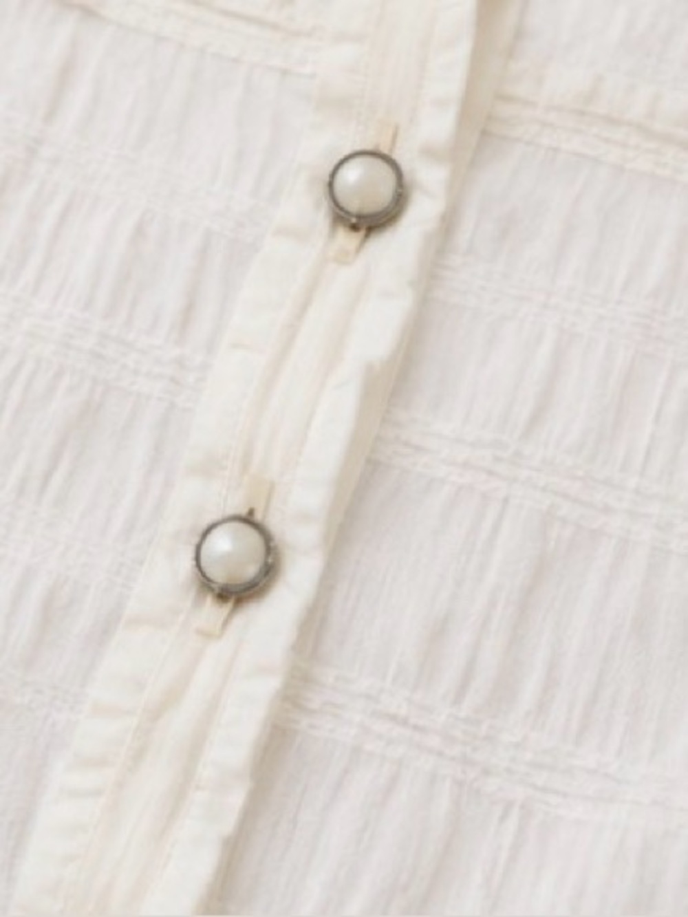 [Neesh by D.A.R] White Ribbon Button Jacket XS - Picture 4 of 7